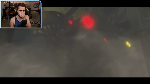 DJ facing a crowd at his deck. Photo with a purple hue